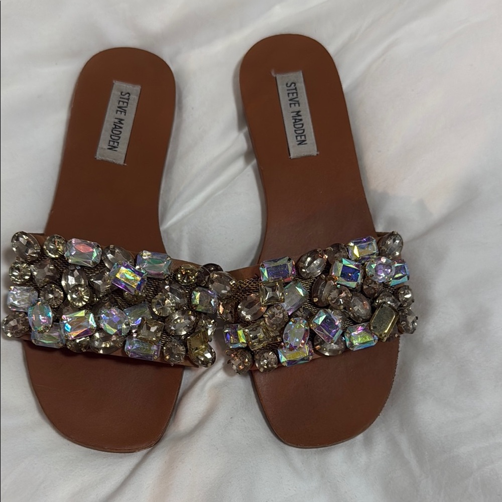 Steve Madden Brielle Crystal Embellished Sandals